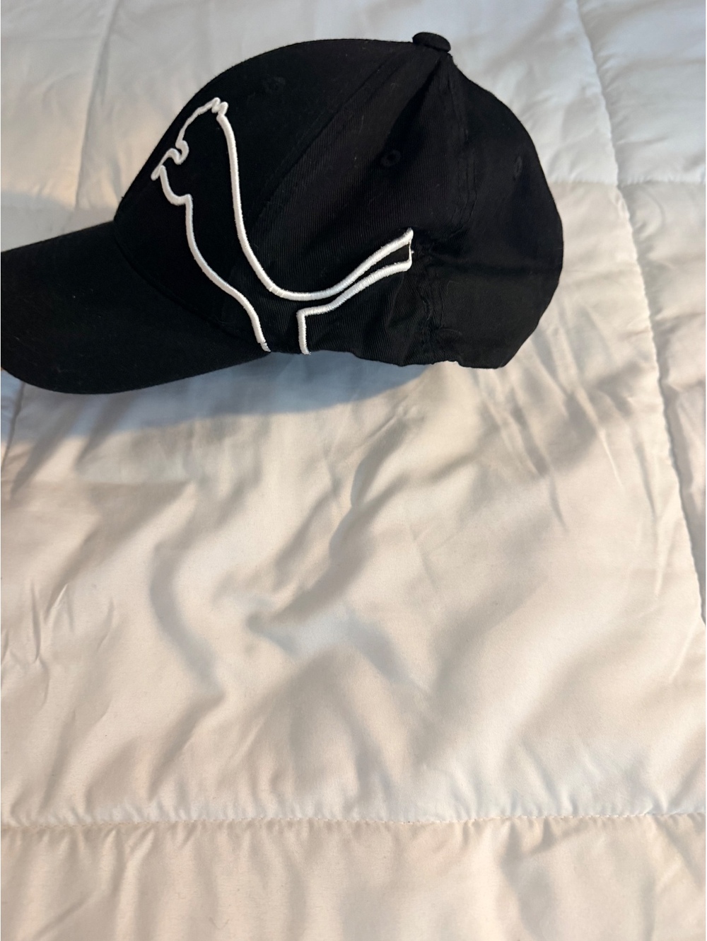 Puma Black Baseball Cap with White Puma Logo